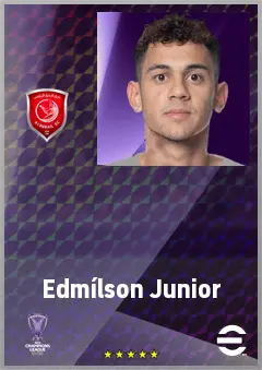 Edmílson Junior eFootball 2026 player card, 76 OVR LWF