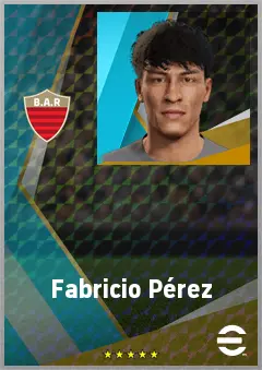 Fabricio Pérez eFootball 2026 player card, 72 OVR LWF