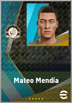 Mateo Mendía eFootball 2026 player card, 70 OVR CB