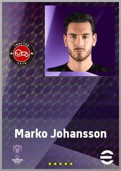 Marko Johansson eFootball 2026 player card, 65 OVR GK