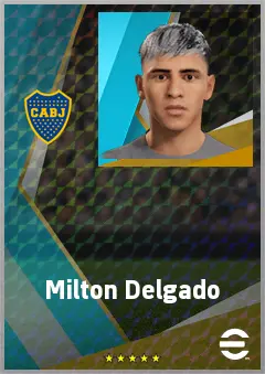 Milton Delgado eFootball 2026 player card, 74 OVR DMF