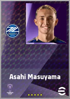 Masuyama Asahi eFootball 2026 player card, 69 OVR RMF