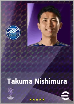 Nishimura Takuma eFootball 2026 player card, 70 OVR SS