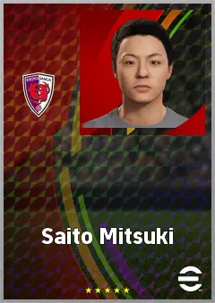 Saito Mitsuki eFootball 2026 player card, 67 OVR DMF