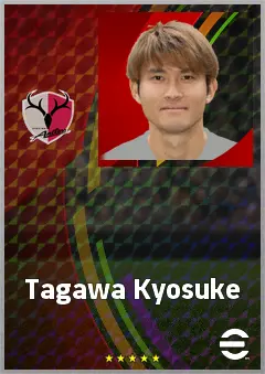 Tagawa Kyosuke eFootball 2026 player card, 68 OVR CF