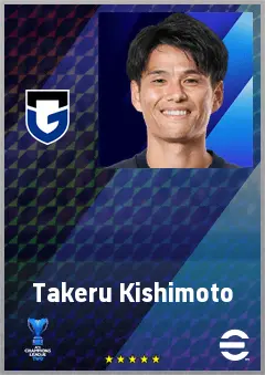 Kishimoto Takeru eFootball 2026 player card, 69 OVR RB