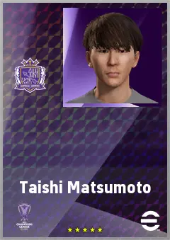 Matsumoto Taishi eFootball 2026 player card, 70 OVR CMF
