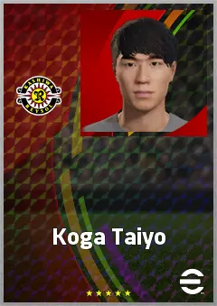 Koga Taiyo eFootball 2026 player card, 72 OVR CB