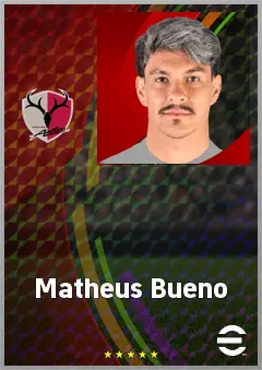 Matheus Bueno eFootball 2026 player card, 70 OVR DMF