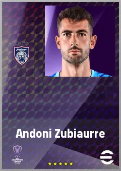 Andoni Zubiaurre eFootball 2026 player card, 70 OVR GK
