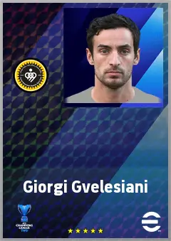 Giorgi Gvelesiani eFootball 2026 player card, 70 OVR CB