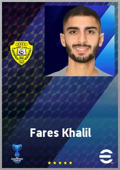 Fares Khalil eFootball 2026 player card, 65 OVR LB