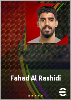 Fahad Al Rashidi eFootball 2026 player card, 68 OVR RWF