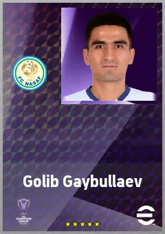Golib Gaybullaev eFootball 2026 player card, 67 OVR CB