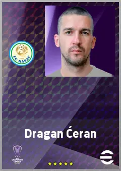 Dragan Ćeran eFootball 2026 player card, 69 OVR SS