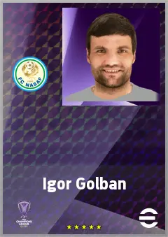 Igor Golban eFootball 2026 player card, 66 OVR CB