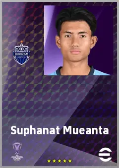 Suphanat Mueanta eFootball 2026 player card, 67 OVR RWF