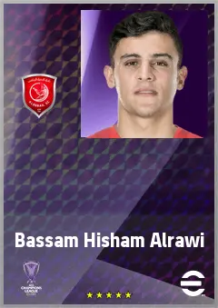 Bassam Hisham Alrawi eFootball 2026 player card, 70 OVR CB