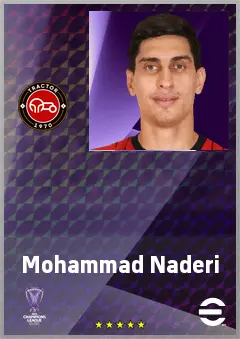 Mohammad Naderi eFootball 2026 player card, 67 OVR LB