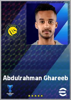 Abdulrahman Ghareeb eFootball 2026 player card, 70 OVR LMF