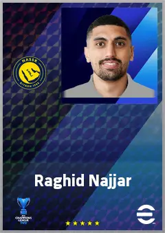 Raghid Najjar eFootball 2026 player card, 64 OVR GK