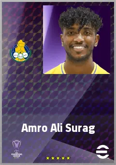 Amro Ali Surag eFootball 2026 player card, 68 OVR RMF