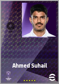 Ahmed Suhail eFootball 2026 player card, 70 OVR CB