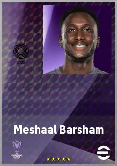 Meshaal Barsham eFootball 2026 player card, 73 OVR GK