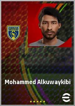 Mohammed Alkuwaykibi eFootball 2026 player card, 70 OVR RWF