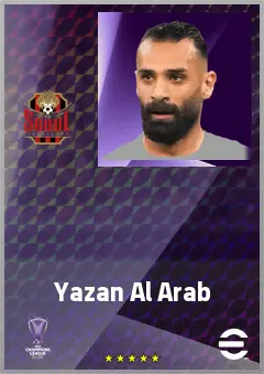 Yazan Al Arab eFootball 2026 player card, 68 OVR CB