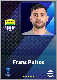 Frans Putros eFootball 2026 player card, 67 OVR CB