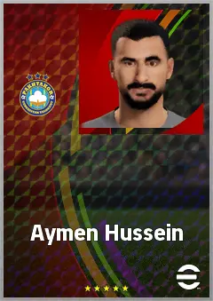 Aymen Hussein eFootball 2026 player card, 72 OVR CF