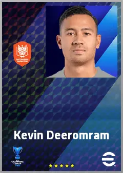 Kevin Deeromram eFootball 2026 player card, 71 OVR LB