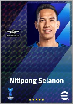 Nitipong Selanon eFootball 2026 player card, 66 OVR RB