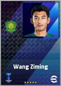 Wang Ziming eFootball 2026 player card, 68 OVR CF
