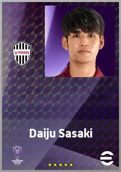 Sasaki Daiju eFootball 2026 player card, 71 OVR AMF