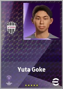 Goke Yuta eFootball 2026 player card, 69 OVR RWF
