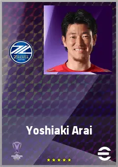 Arai Yoshiaki eFootball 2026 player card, 65 OVR GK