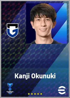 Okunuki Kanji eFootball 2026 player card, 69 OVR LMF