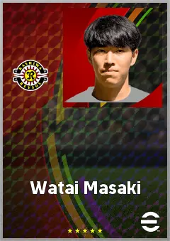 Watai Masaki eFootball 2026 player card, 69 OVR AMF