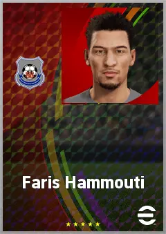Faris Hammouti eFootball 2026 player card, 67 OVR CB