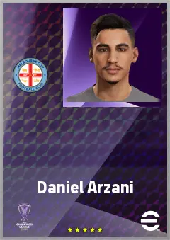 Daniel Arzani eFootball 2026 player card, 69 OVR RWF