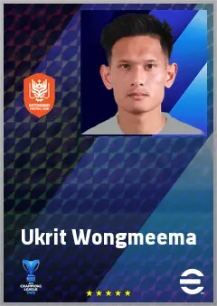 Ukrit Wongmeema eFootball 2026 player card, 64 OVR GK