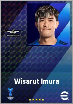 Wisarut Imura eFootball 2026 player card, 65 OVR DMF