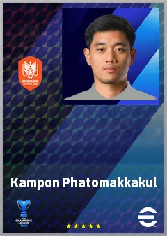 Kampon Phatomakkakul eFootball 2026 player card, 66 OVR GK