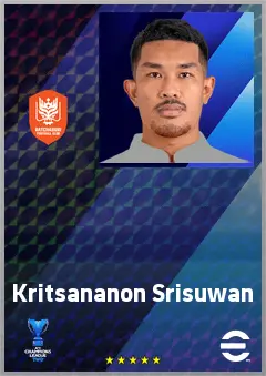 Kritsananon Srisuwan eFootball 2026 player card, 65 OVR DMF