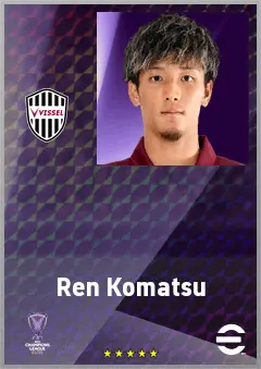 Komatsu Ren eFootball 2026 player card, 67 OVR CF
