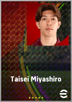 Miyashiro Taisei eFootball 2026 player card, 72 OVR SS