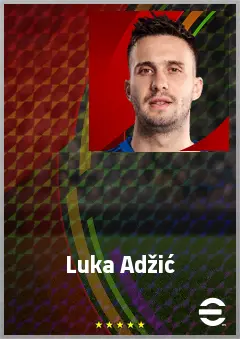 Luka Adžić eFootball 2026 player card, 70 OVR LWF
