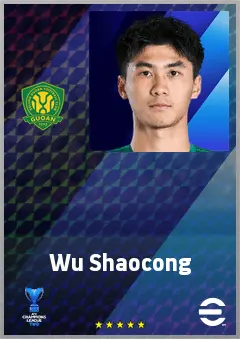 Wu Shaocong eFootball 2026 player card, 69 OVR CB